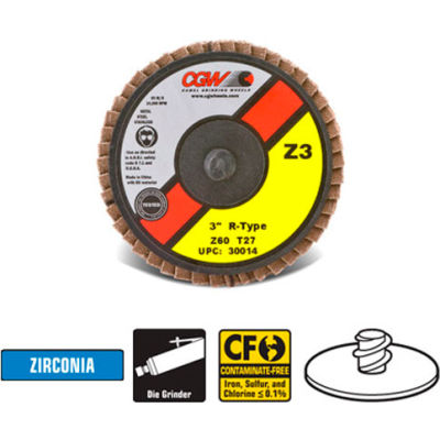 CGW abrasifs 30002 changement rapide abrasif disque 2" TR 40 Grit Zirconia - Qté par paquet : 10