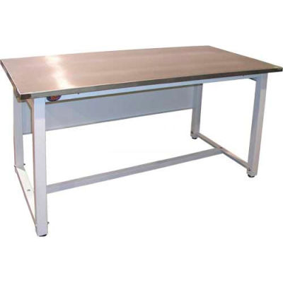 Pro-Line Industrial Workbench W/ Fixed Leg & Stainless Steel Square Edge, 60"W x 30"D, White