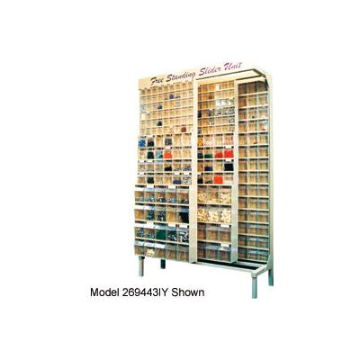 Quantum Gondola QS-305-36 Free Standing Slider System With 36 Bins White