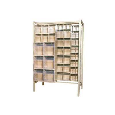 Quantum Gondola QS-BIG-101 Free Standing Slider System With 28 Variety Bins Ivory