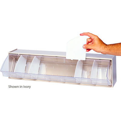 Quantum Dividable Tip Out Bin QTB412 5 Dividers 23-5/8 x 5-1/4 x 5-15/16 Gray