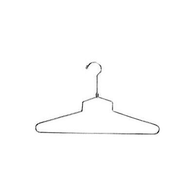 19" L acier Blouse et robe Hanger W / crochet ordinaire - Chromé - Qté par paquet : 100