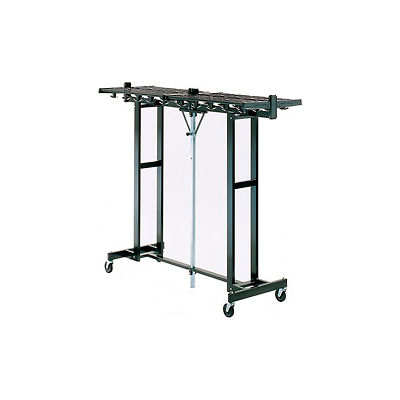 Hook Style Folding Coat Rack with 40 Triple Prong Hooks, Capacity 120 Coats