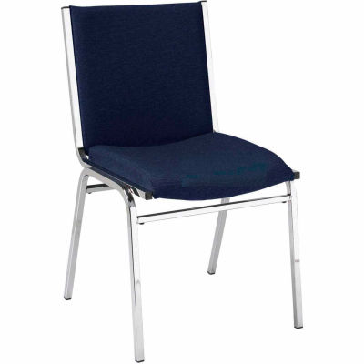KFI Stack Chair - Armless - Fabric - 2" thick Seat Navy Fabric