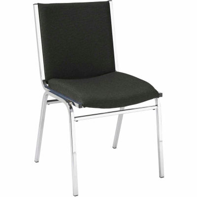 KFI Stack Chair - Armless - Fabric - 2" thick Seat Black Fabric