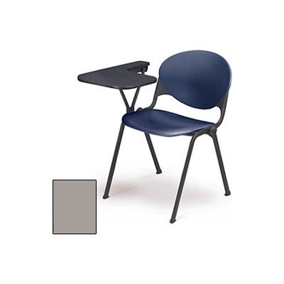Design empilable bras chaise bureau w / droit remis Tablet  - Siège gris cool & dos