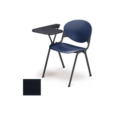 Design empilable bras chaise bureau w / droit remis Tablet - Siège à charbon & dos