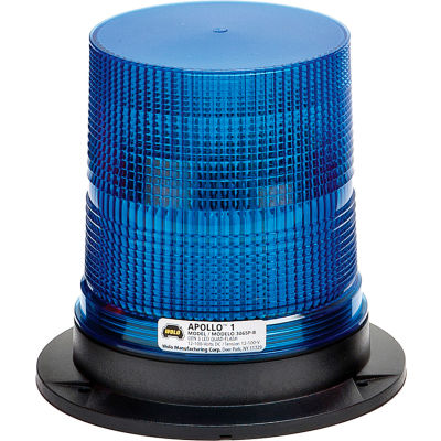 Wolo® LED Permanent Mount Warning Light, Quad Flash 12-100-Volt Lentille bleue - 3065P-B