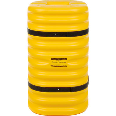 Eagle Column Protector, 9" Round Opening, 42" High, Yellow with Black Straps, 1709