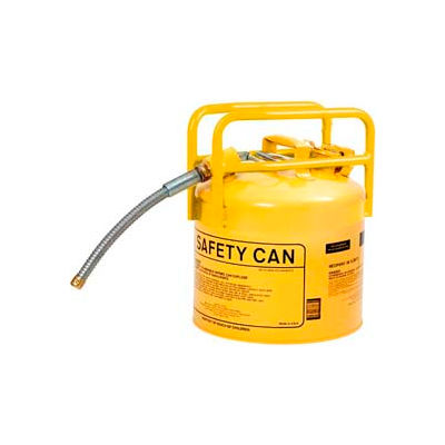 Eagle D.O.T. Approved Transport Can w/7/8" Flexible Hose Type II Yellow 5 Gal., 1215Y