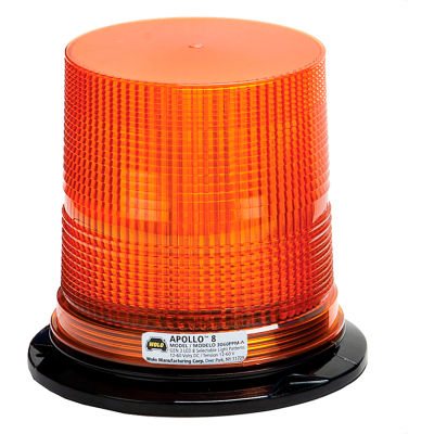 Wolo® LED Permanent Mount Or 1 » Npt Pipe Mount Avertissement Light, Amber Lens - 3080Ppm-A