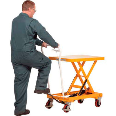 Auto-Shift Hydraulic Elevating Mobile Lift Table CART-550-AS 550 Lb. Capacity