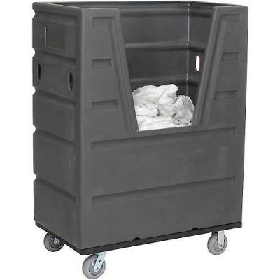 Global Industrial™ Hopper Front Plastic Bulk Truck, 43 Cu. Ft., Gris