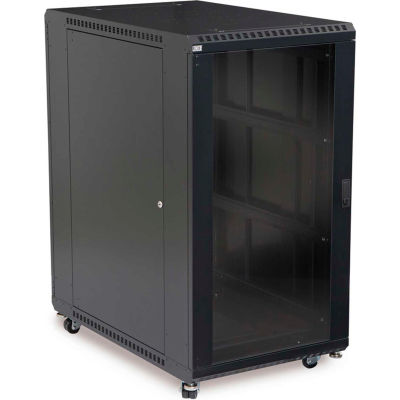 Kendall Howard™ 22U LINIER® Server Cabinet - Glass/Vented Doors - 36" Depth