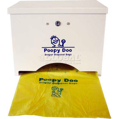 Poopy Doo couche-culotte élimination sac distributeur - Capacité de sac 400 PD-DSP-06-WH