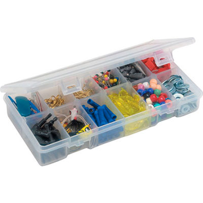 Plano StowAway® 6-12 Adjustable Compartment Box, 8-1/4"Lx 4-1/4"W x 1-3/8"H, Clear - Pkg Qty 6