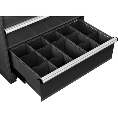 Global Industrial™ Dividers for 10"H Drawer of Modular Drawer Cabinet 36"Wx24"D, Noir