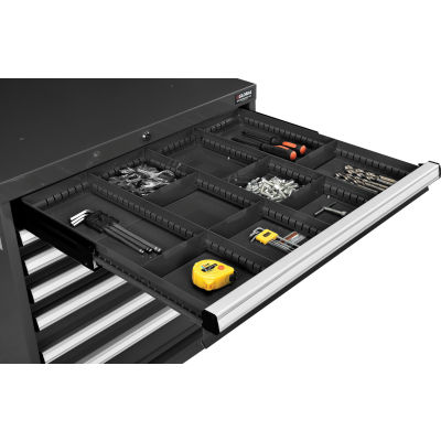 Global Industrial™ Divider Kit for 3"H Drawer of Modular Drawer Cabinet 30"Wx27"D, Noir