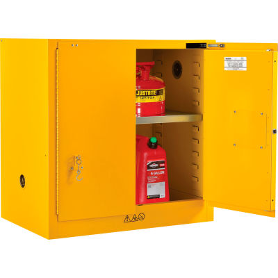 Global Industrial™ Inflammable Cabinet, Self Close Single Door, 22 Gallon, 35"Wx22"Dx35"H