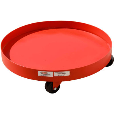 55 Gallon Solid Deck Drum Dolly Hard Rubber Casters - SDD55R