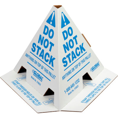 Global Industrial™ « Do Not Stack » Printed Pallet Cones, White, 50/Pack
