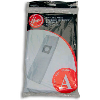 Hoover® sac standard de type A pour les gardes aspirateurs droits ensachés, 3 / Pack - Qté par paquet : 12