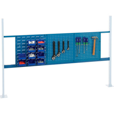 Global Industrial™ 36 » Pegboard & 18 » Louver Panel Kit, 72"W, Bleu
