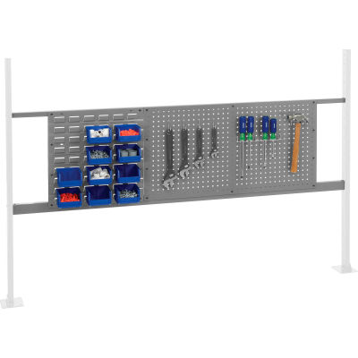 Global Industrial™ 36" Pegboard & 18" Louver Panel Kit, 72"W, Gray