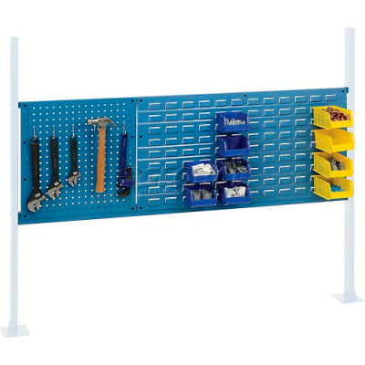 Global Industrial™ 18 » Pegboard & 36 » Louver Panel Kit, 60"W, Bleu