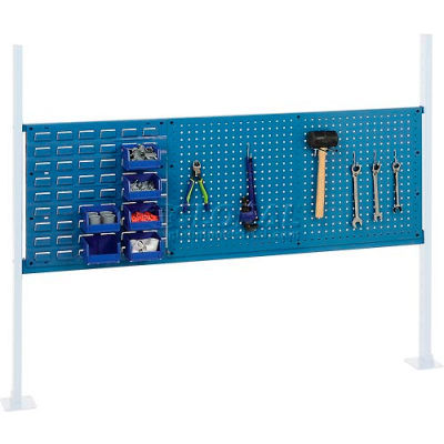 Global Industrial™ 36 » Pegboard & 18 » Louver Panel Kit, 60"W, Bleu