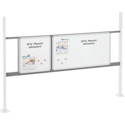 Global Industrial™ 18 » & 36 » Whiteboard Panel Kit, 72"W, Gris