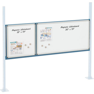 Global Industrial™ 18 » & 36 » Whiteboard Panel Kit, 60"W, Bleu