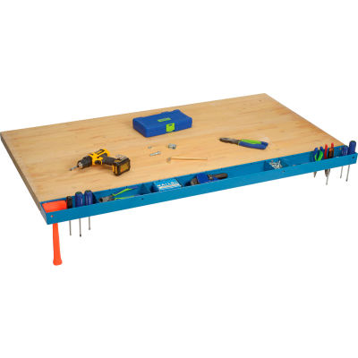 Global Industrial™ 60"W Workbench Tool Organizer and Sorting Tray - Bleu