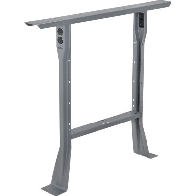 Global Industrial™ Fixed Steel Leg For Workbenches, 30"D, Gray