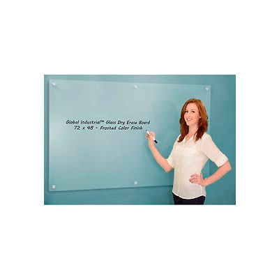 Global Industrial Frosted Glass Dry Erase Board, 72" x 48"