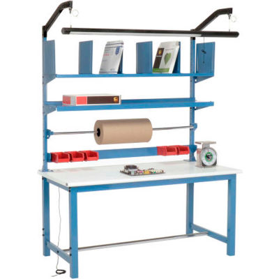 Global Industrial™ Packing Workbench W/Riser Kit, ESD Safety Edge, 60"W x 30"D