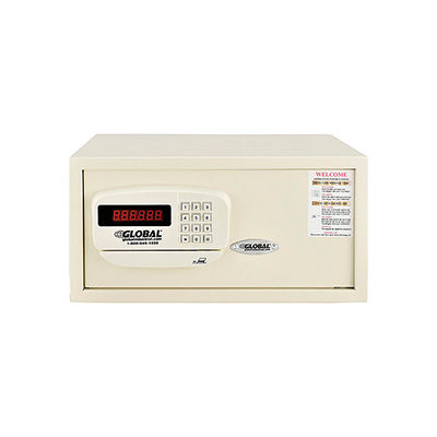 Global Industrial™ Personal Hotel Safe Electronic Lock w/Card Slot 18Wx15Dx9H Keyed Alike, WHT