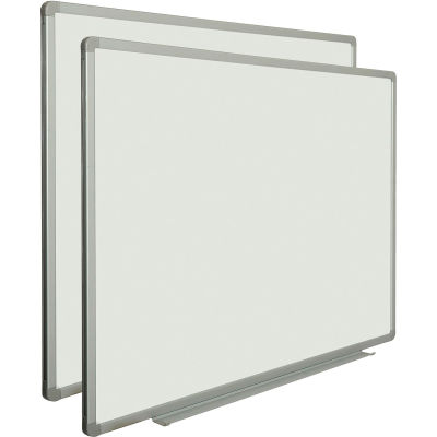 Global Industrial™ Porcelain Dry Erase Whiteboard - 48 x 36 - Paquet de 2
