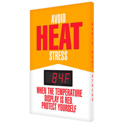 Accuform SCK701 Heat Stress Temperature Sign, AVOID HEAT STRESS, 28"H x 20"W, Aluminium