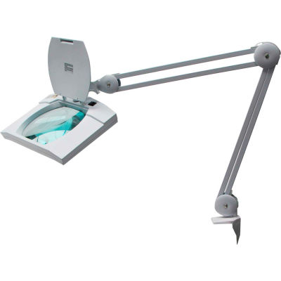 MG Electronics LED695 Magnifier Lamp, 5-Diopter, 7,5"x6,2" Lens, 9W, 530 Lum, 32" Reach, 6400K,White