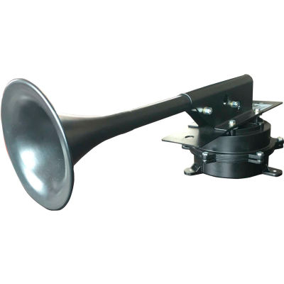 Wolo 390-24 Mighty Mo™ Heavy Duty Industrial Horn, 24 Volt, 5,9 Amps, DBA: 124 -1 M, IP67, Noir