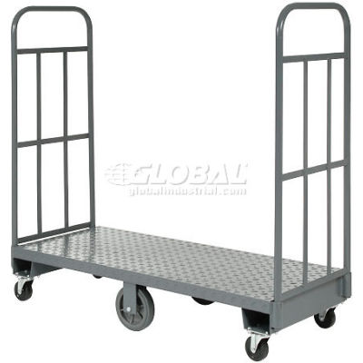 Global Industrial™ Steel Deck Narrow Aisle U-Boat Platform Truck 60"x16 », 1500 Lb Cap.