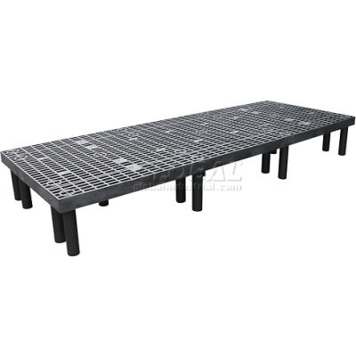 Plastic Dunnage Rack with Vented Top 96"W x 36"D x 12"H