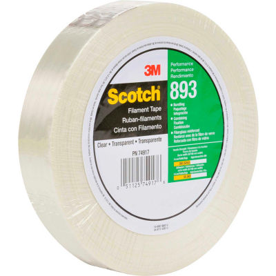 3M™ Scotch® 893 Filament Tape 1" x 60 Yds. 6 Mil clair - Qté par paquet : 36