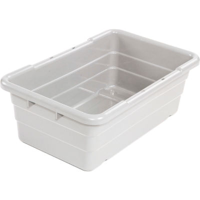 Global Industrial Cross Stack Nest Tote Tub - 25-1/8 x 16 x 8-1/2 White - Pkg Qty 6