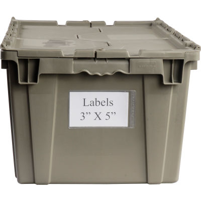 Aigner Bin Buddy BB-35 Adhesive Label Holder (Side Insert) 3" x 5" for Totes, Price per Pack of 25