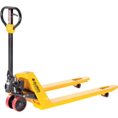 Global Industrial Industrial Duty Manual Pallet Jack, 5500 lb. Capacity, 27"W x 48"L Forks