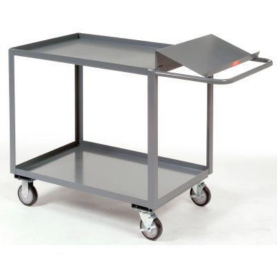 Jamco Order Picking Cart w/2 Shelves, 1200 lb. Capacity, 48"L x 24"W x 35"H, Gray