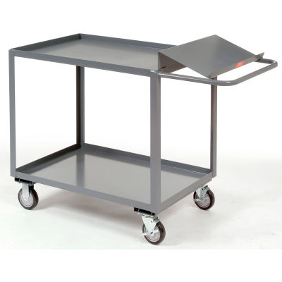 Jamco Order Picking Cart w/2 Tray Shelves, 1200 lb. Capacity, 36"L x 24"W x 35"H, Gray