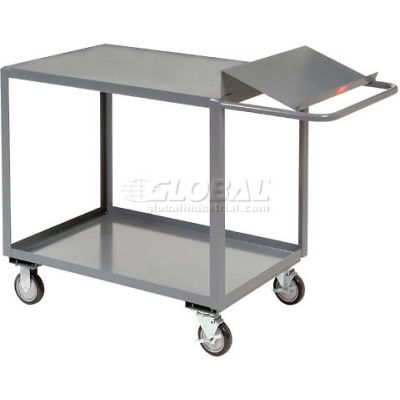 Jamco Order Picking Cart, 2 Flush Shelves, 24"Wx36"L, 1200 Lbs. Cap.